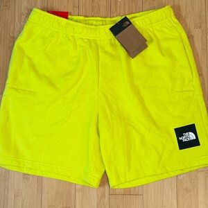 The North Face Men’s Large Bright Yellow Sweatpants Style Shorts NWT!